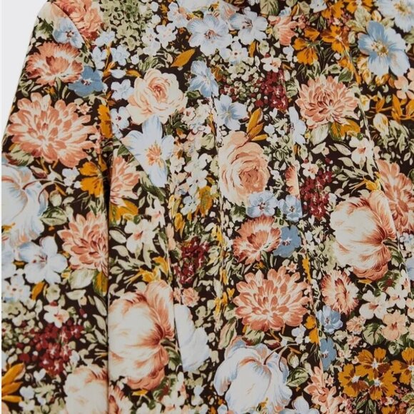 ZARA Vintage Floral Print Dress - (Size S) NEW WITH TAG! - Picture 8 of 8